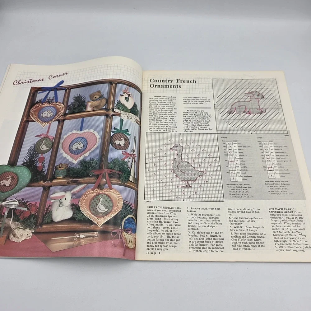 Cross Stitch & Country Crafts Premiere Issue  1985 Magazine 23 Projects